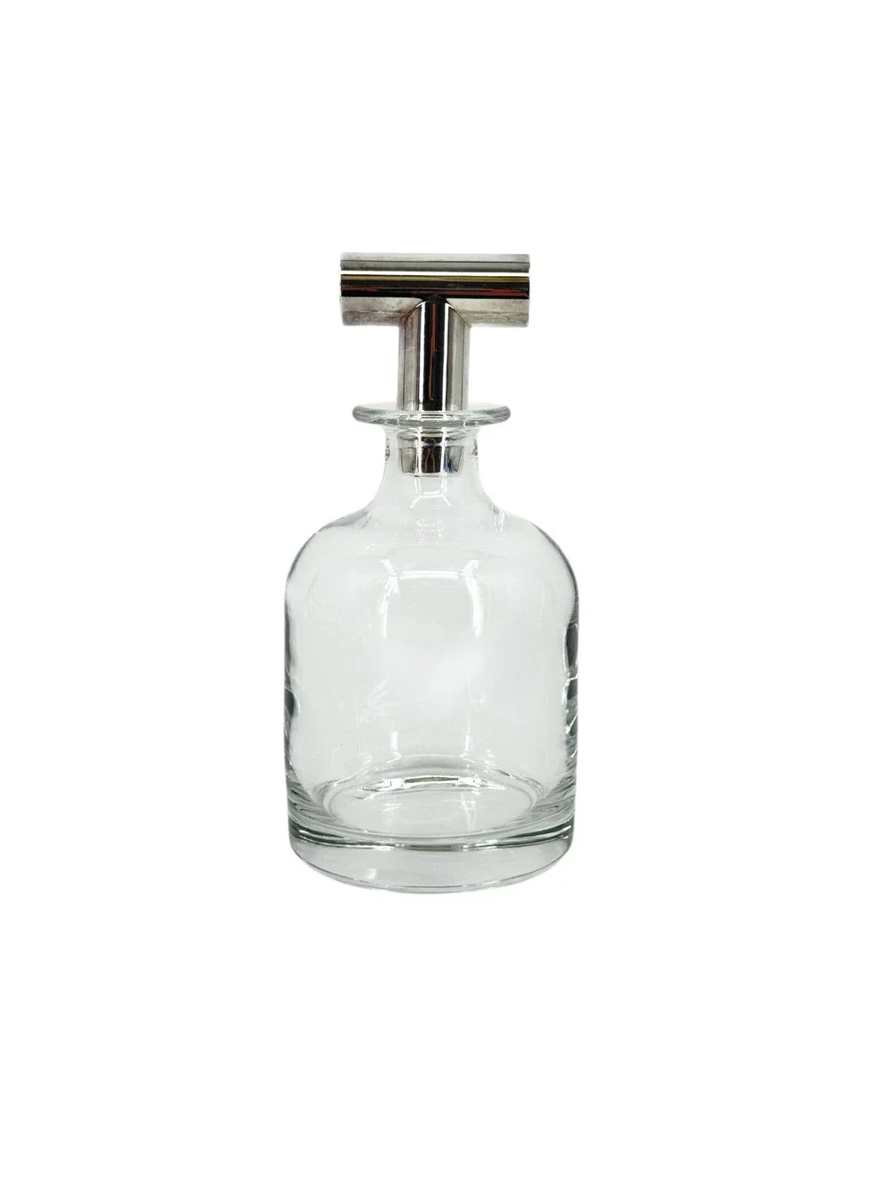 Italian Crystal Decanter with Sterling Silver Stopper, by Pampaloni